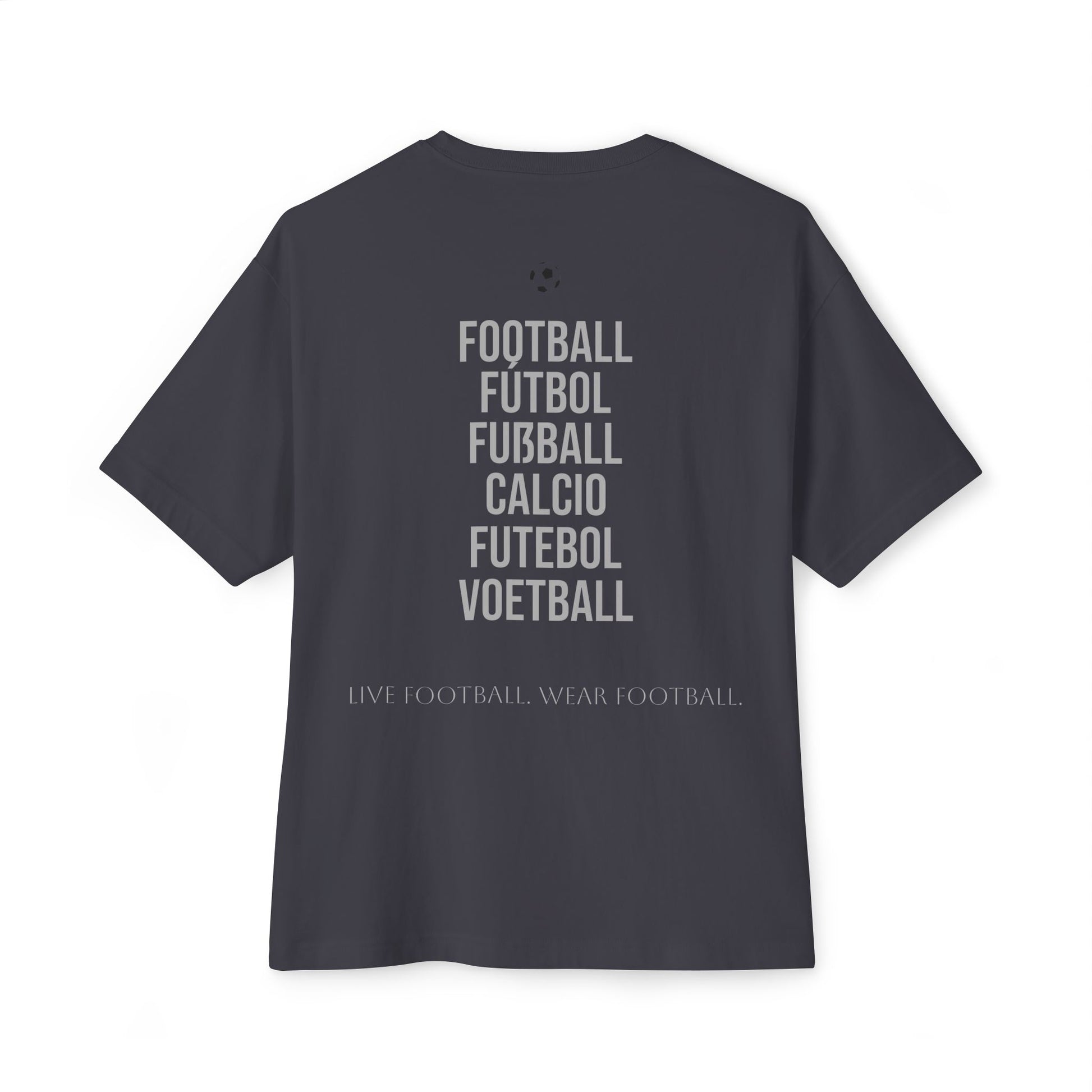 Unisex Oversized Boxy Tee - Football Graphic Tee, Casual Streetwear