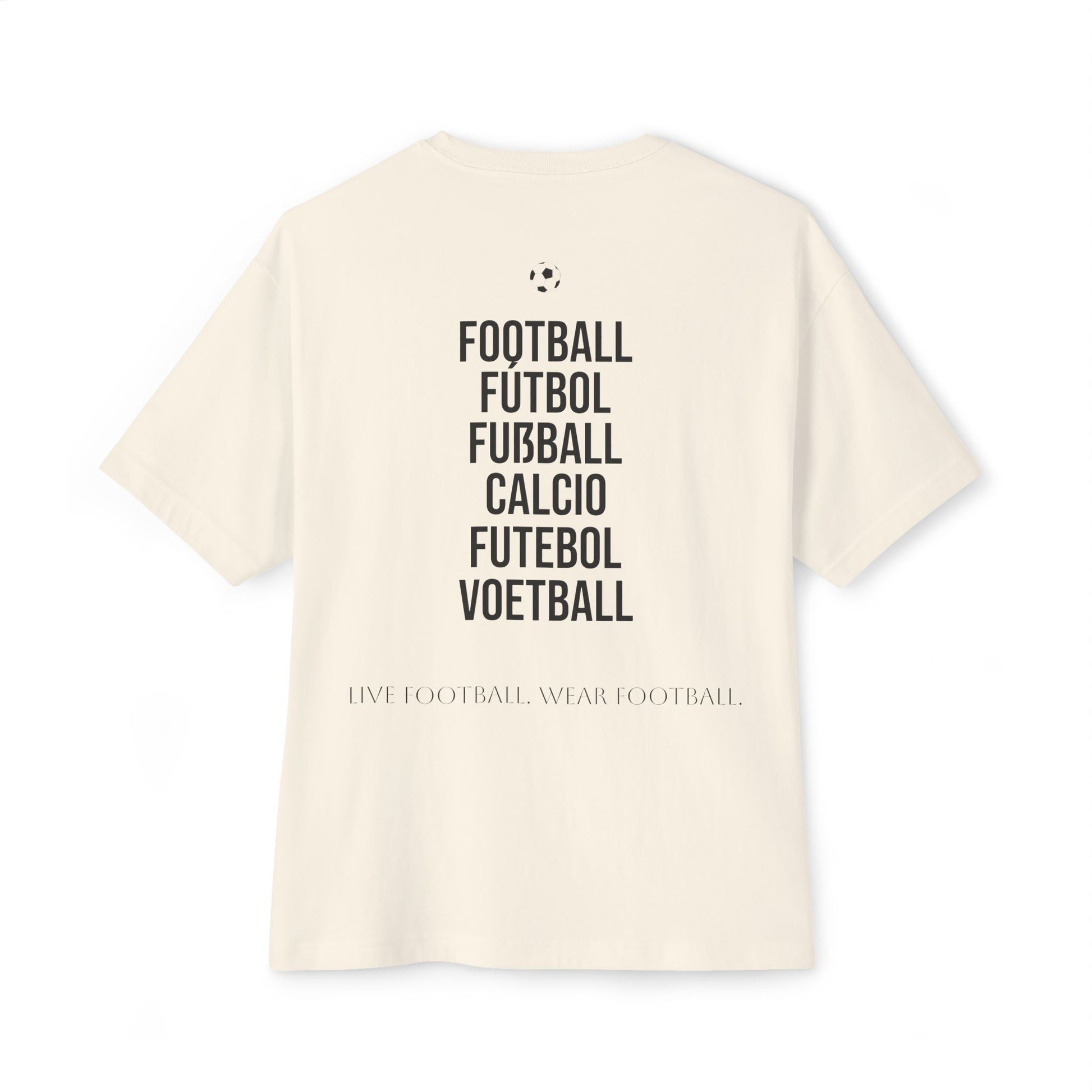 Unisex Oversized Boxy Tee - Football Graphic Tee, Casual Streetwear