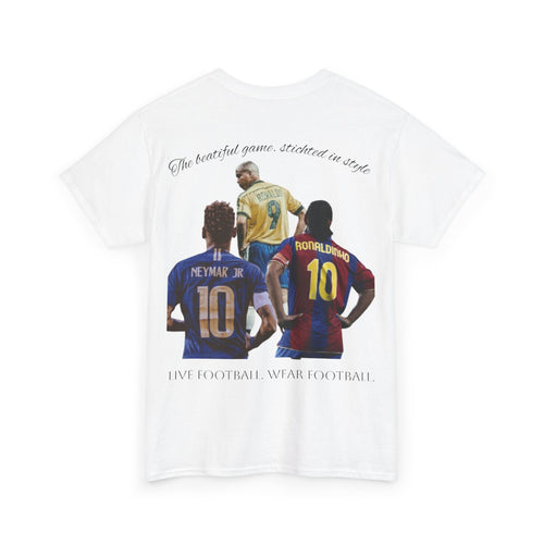 Brazilian Football Legends Tee, Unisex Cotton Shirt, Retro Sports T-Shirt