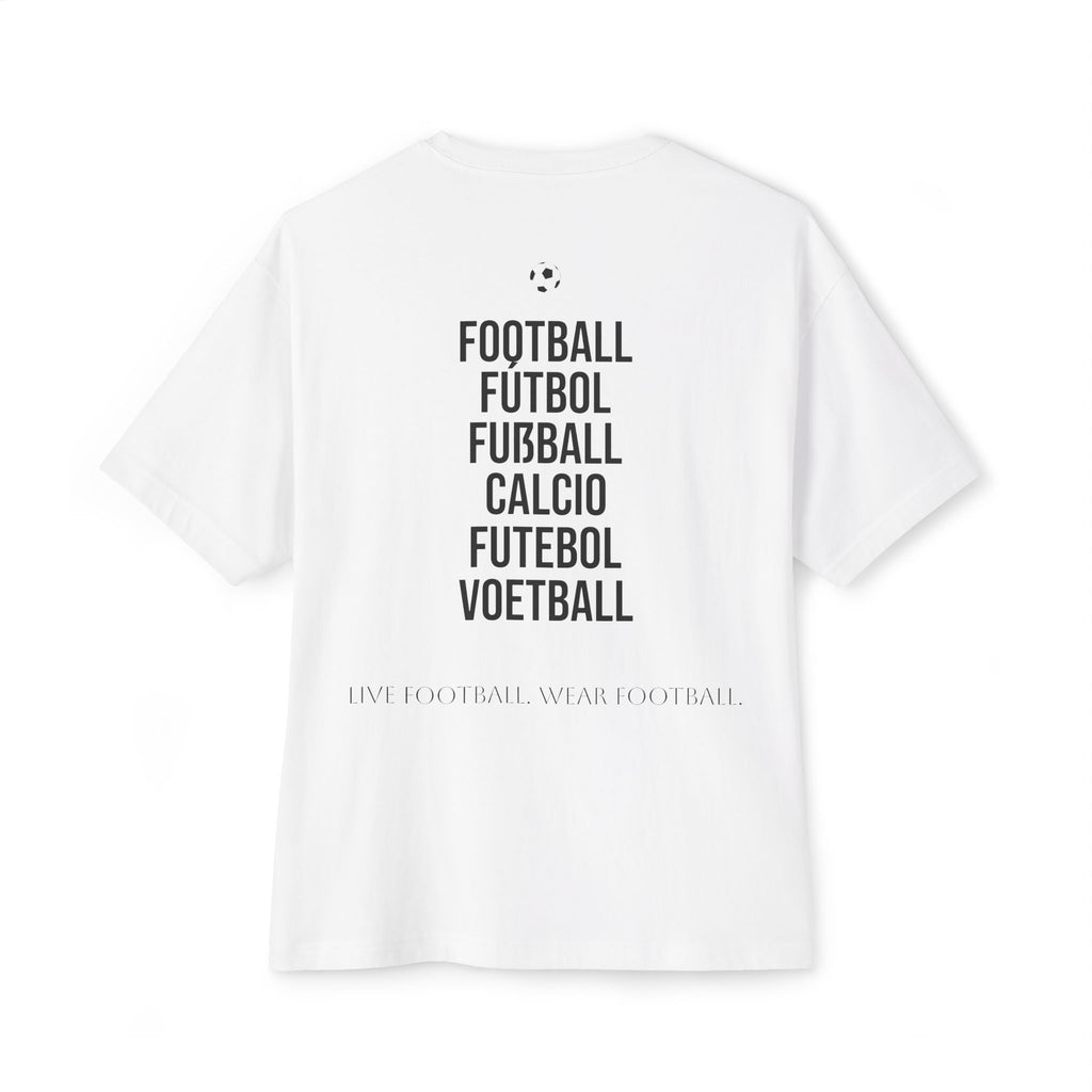 Unisex Oversized Boxy Tee - Football Graphic Tee, Casual Streetwear