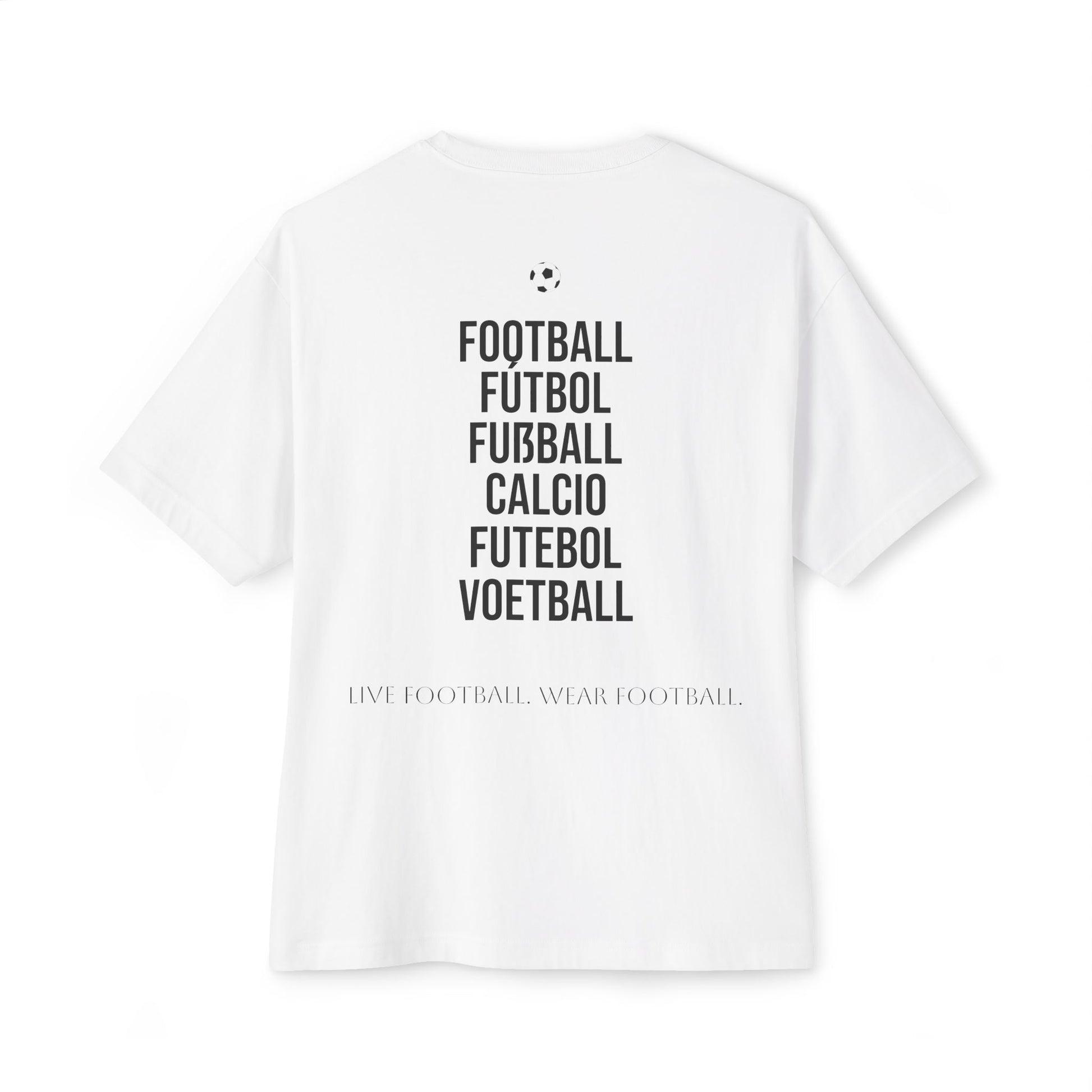 Unisex Oversized Boxy Tee - Football Graphic Tee, Casual Streetwear