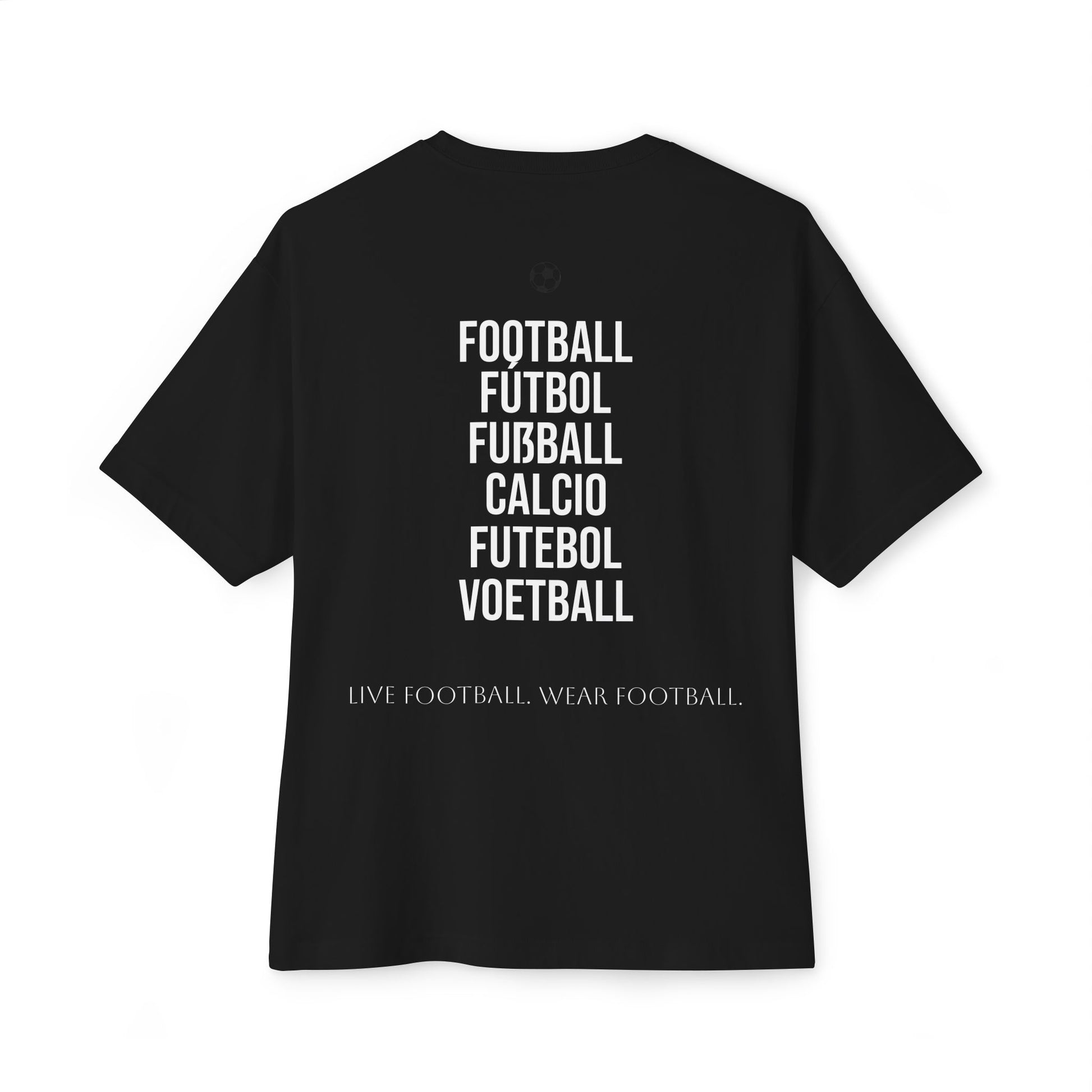 Unisex Oversized Boxy Tee - Football Graphic Tee, Casual Streetwear